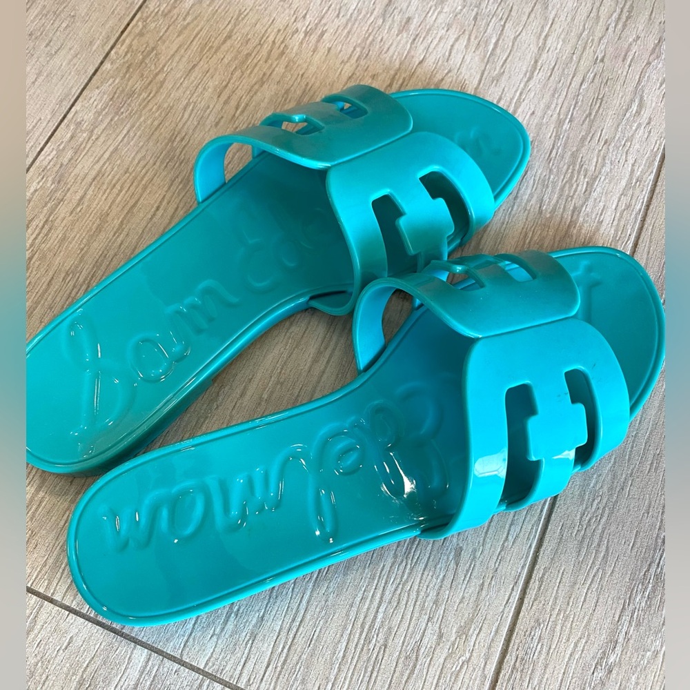 Sam Edelman turquoise jelly sandals. Barely worn.